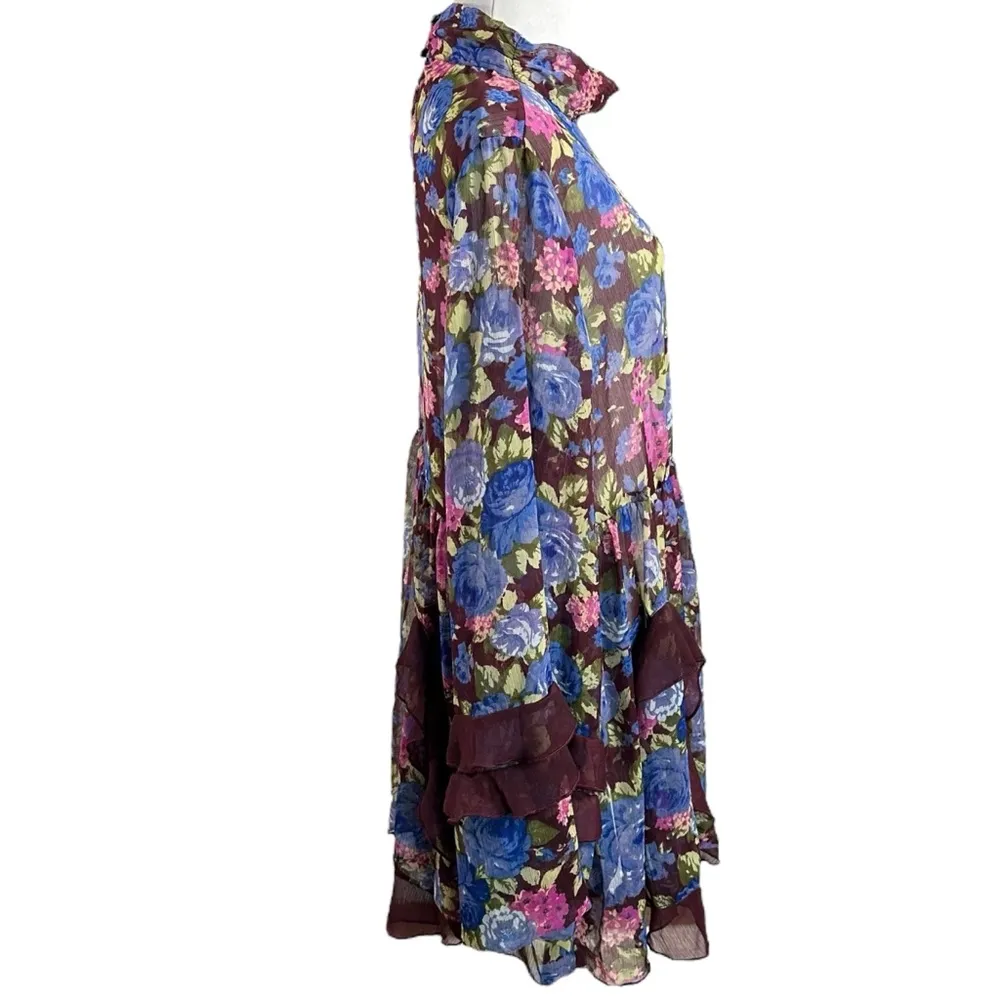 Free People Noella Mini Dress Tunic Size Large Floral Dainty Romantic Lace Sheer - Image 7