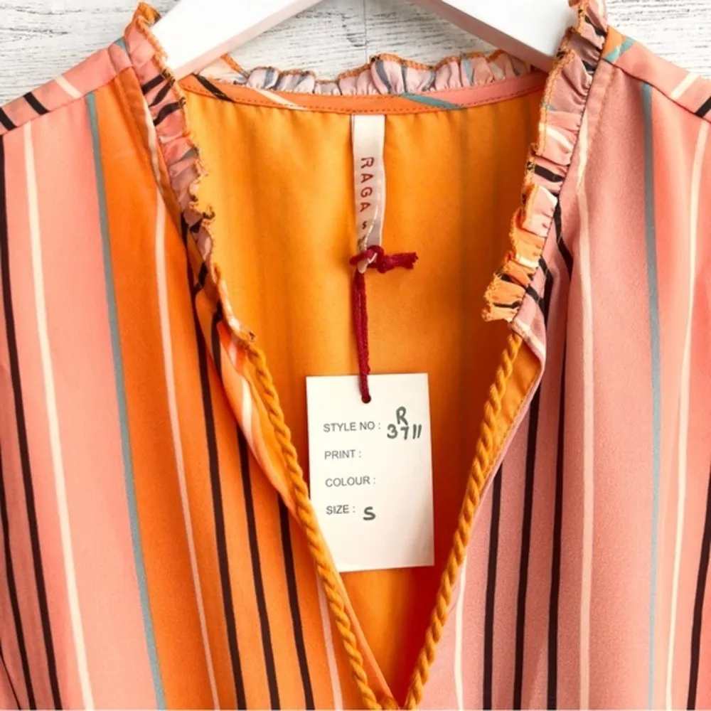 Raga Multi Print Flutter Sleeve A Line Dress - Image 4