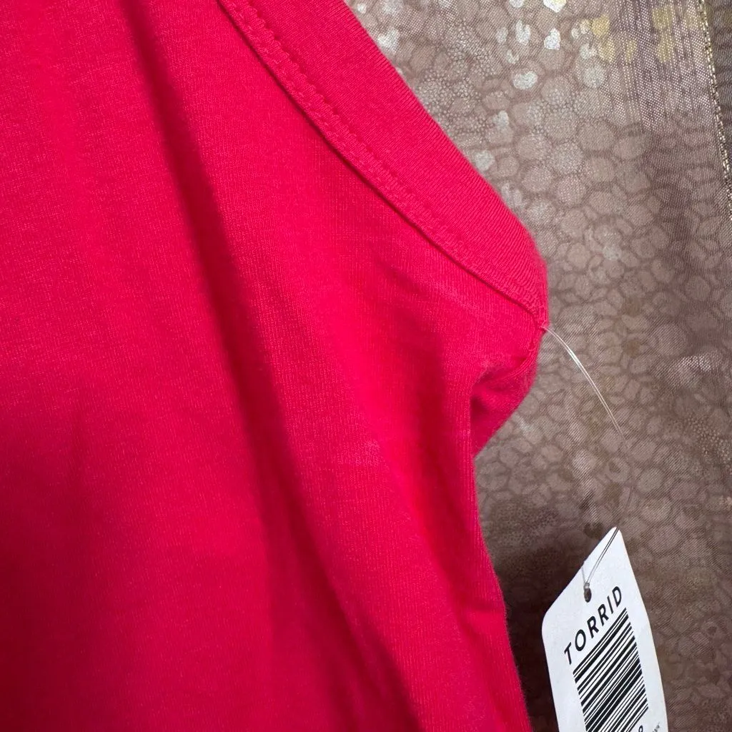 Torrid Magenta Pink Foxy Scoop Neck Racerback Stretch Tank Top Size 1X - Image 7