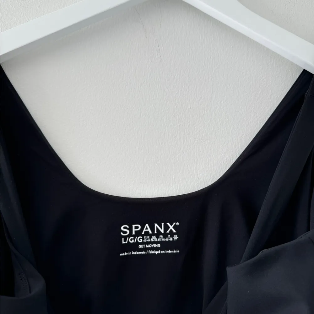 SPANX Black Get Moving Squareneck Mini Dress L - Image 6