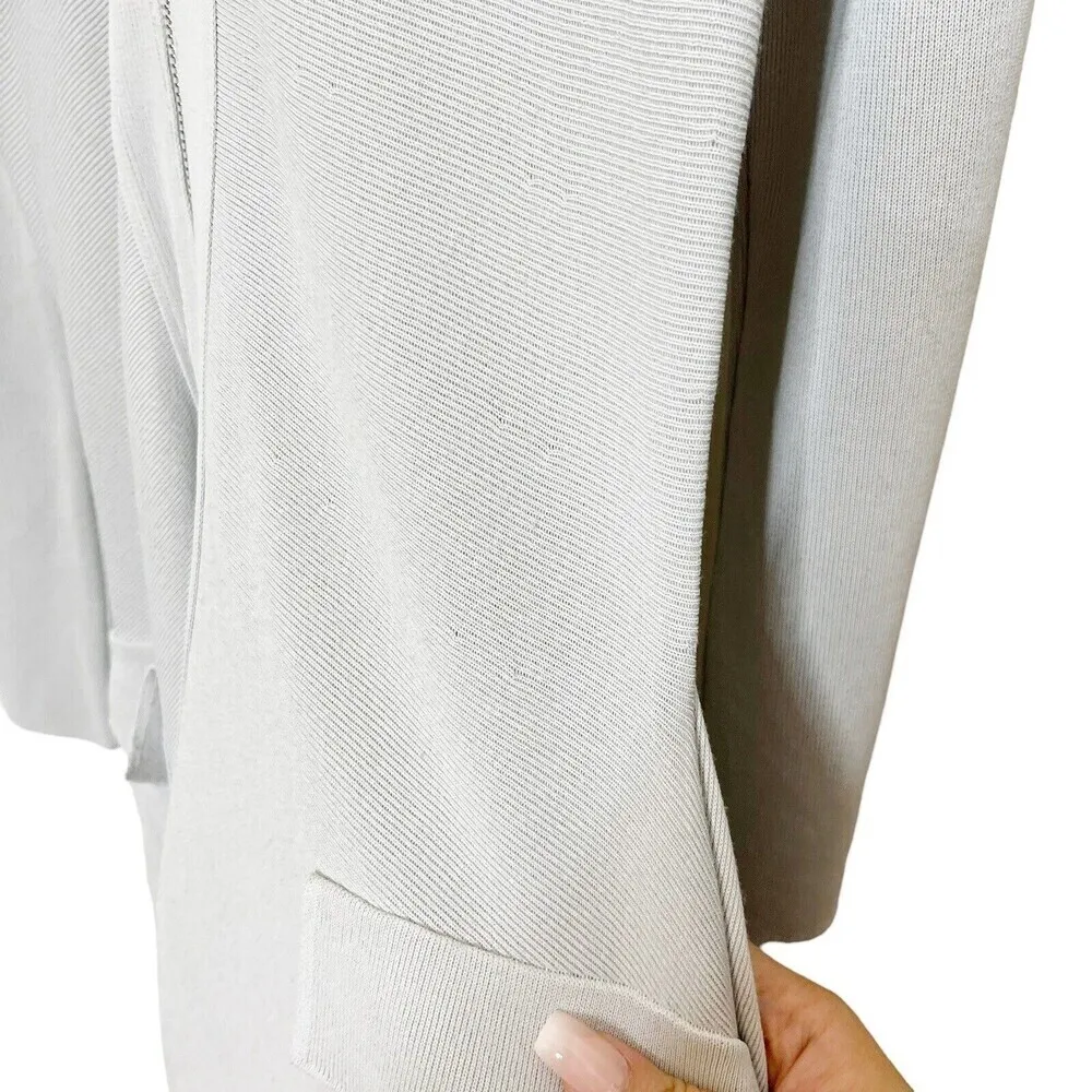 Giorgio Armani Knit Zip A-Line Fit Flare Dress Gray Mock Neck Women’s Size 4 - Image 12