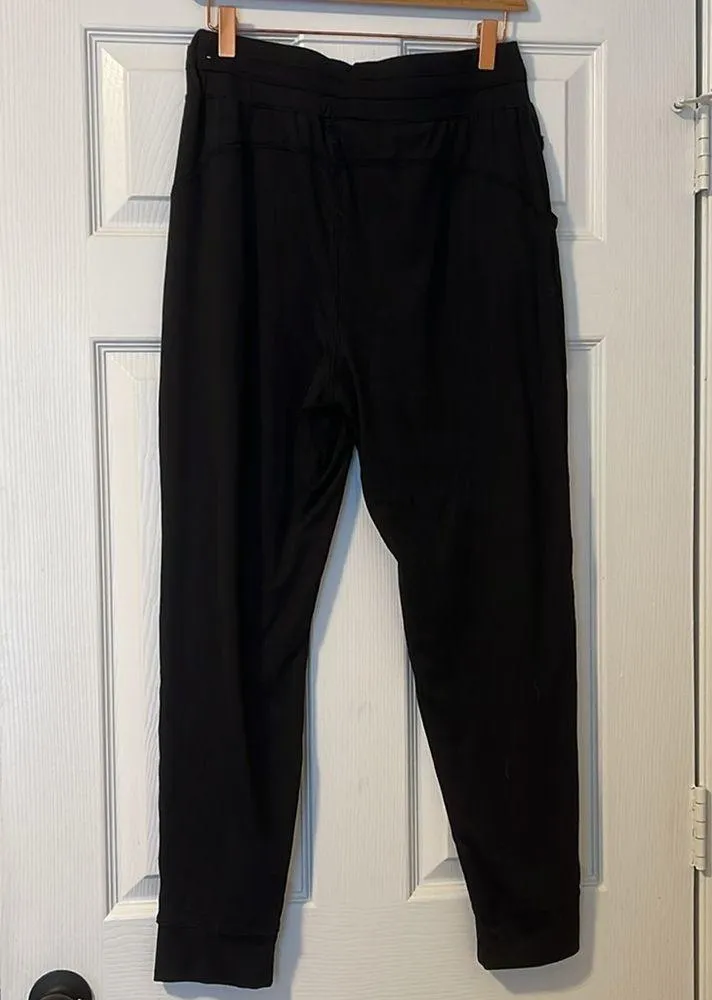 high waisted black joggers - Image 2