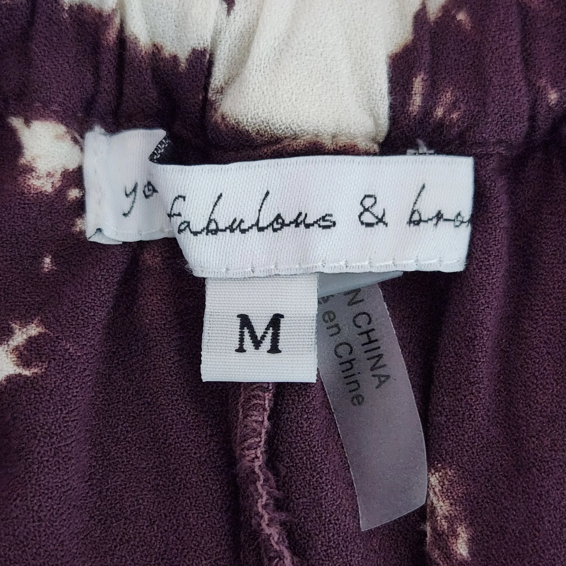 Young Fabulous & Broke Purple and White Tie-Dye Matching Set Size Medium - Image 13