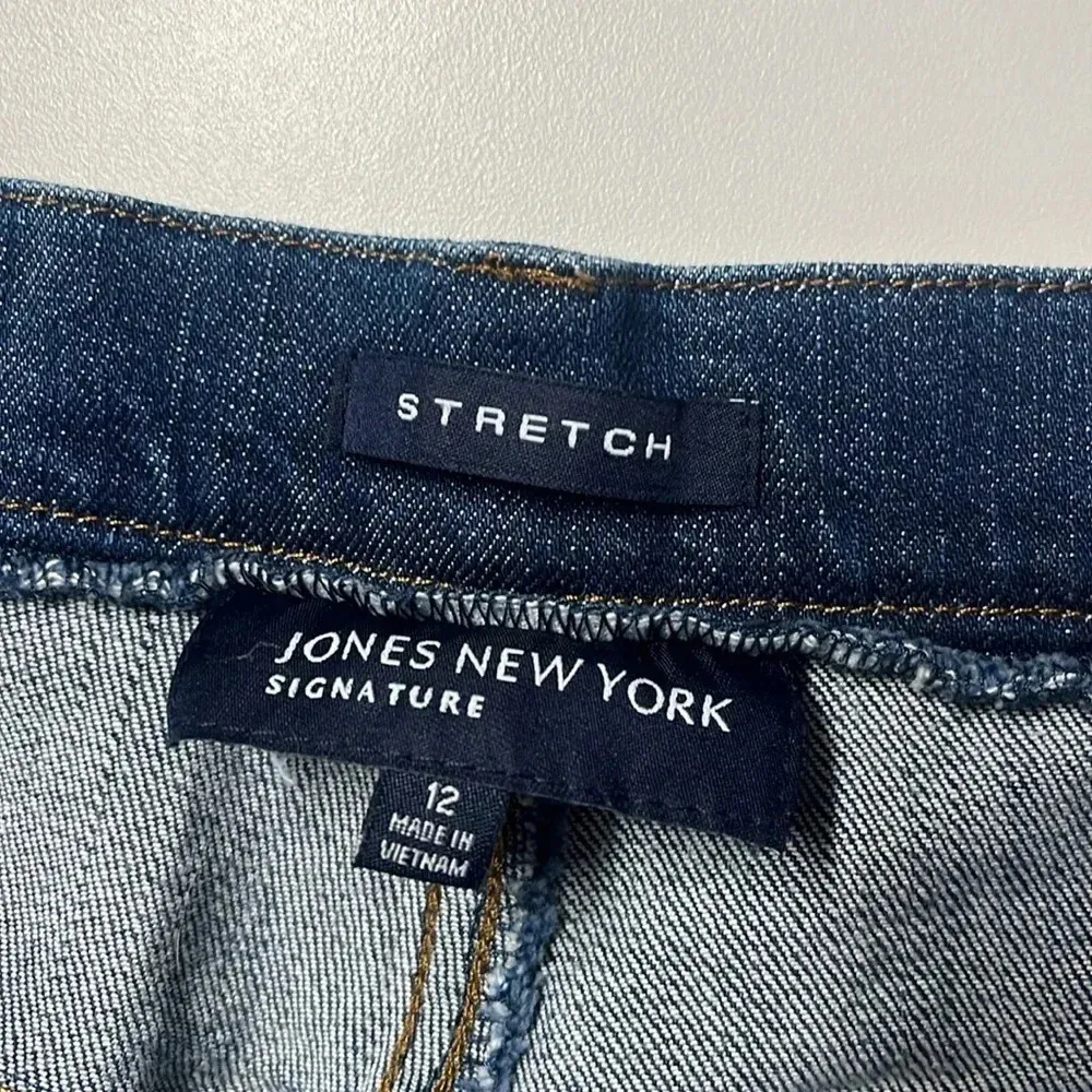 Jones New York signature stretch jeans size 12 cotton blend pockets - Image 15