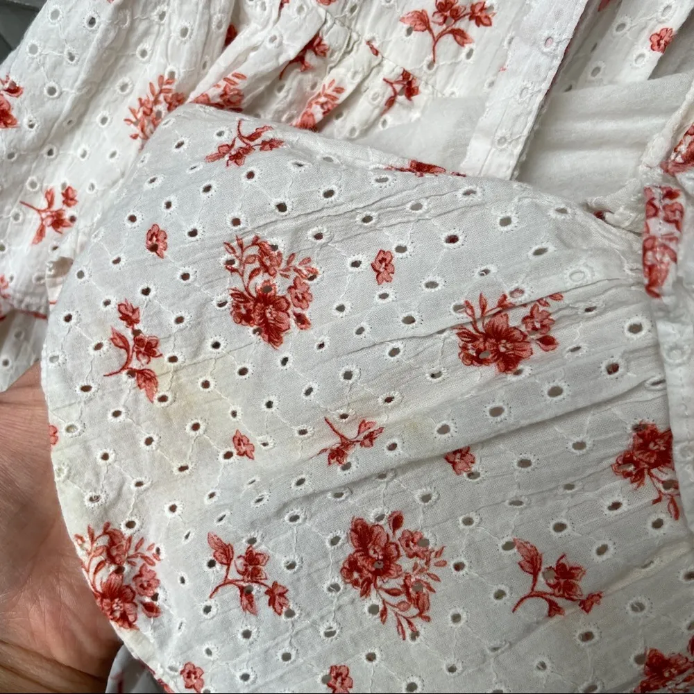 Maia Bergman Ines Eyelet Wrap Floral Dress White Size XS - Image 11