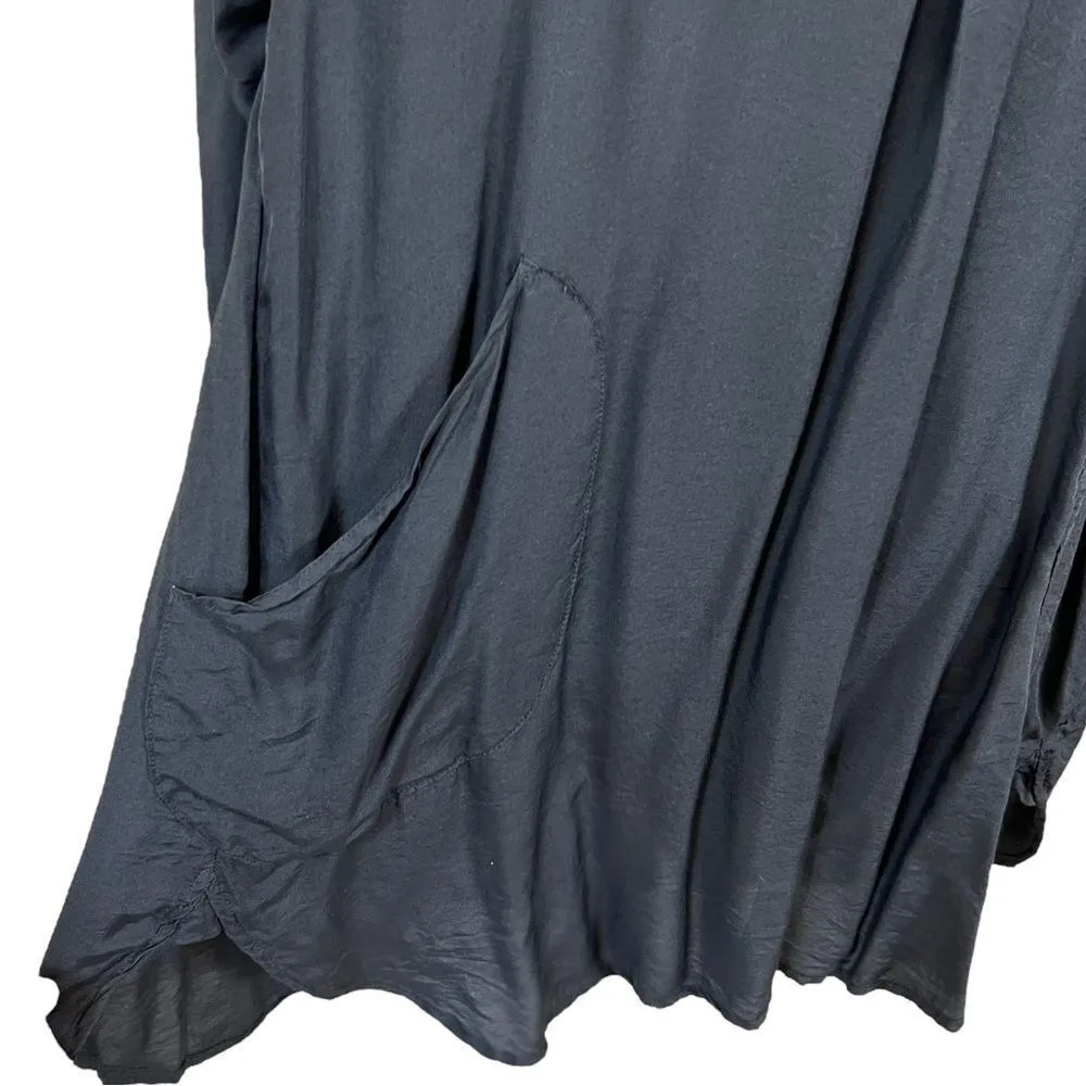 CP Shades Teton Tunic Top Cotton Silk Blend Black - Image 4