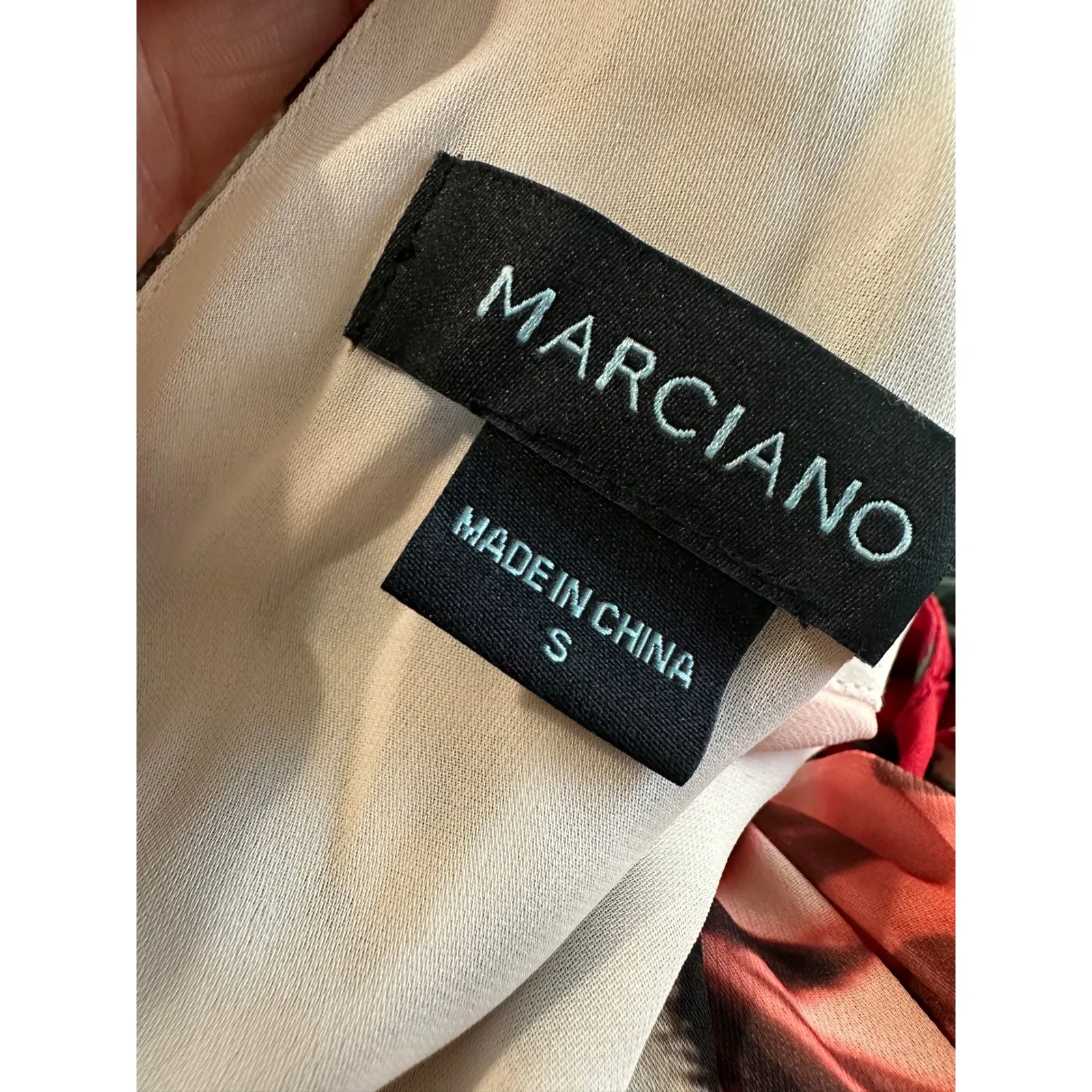 MARCIANO Womens Cheetah Floral Print Draped Ruched Sheath Dress S READ - Image 8