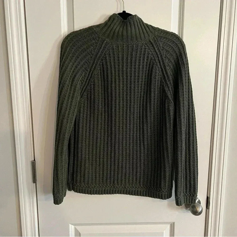 Tommy bahama women’s sweater small ribbed mock neck - Image 3