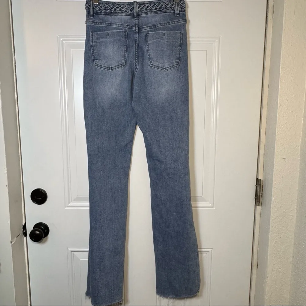 Oat New York boot cut braided waist detail jeans 00/24 Blue Size undefined - Image 12