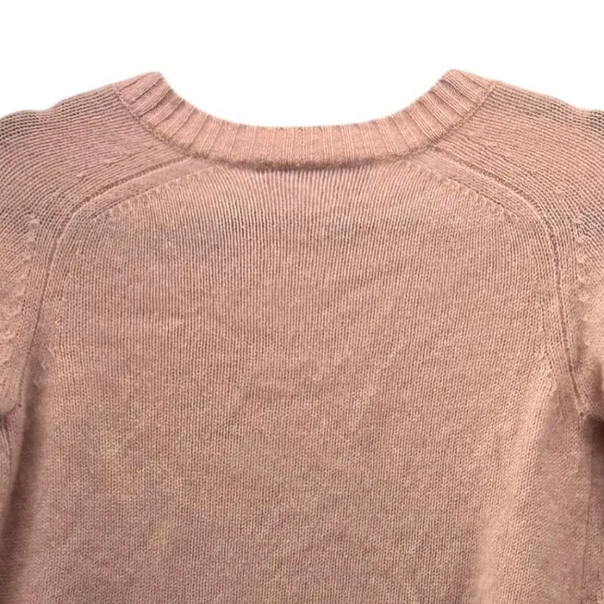360 Cashmere Crop Sweater Pink Small - Image 4
