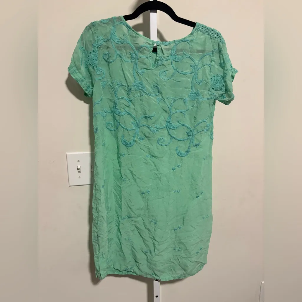 Johnny Was Aqua Embroidered Dress - Image 2