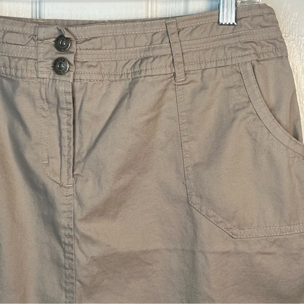 Per Se Sz 10 Khaki Mini Skirt - Image 2