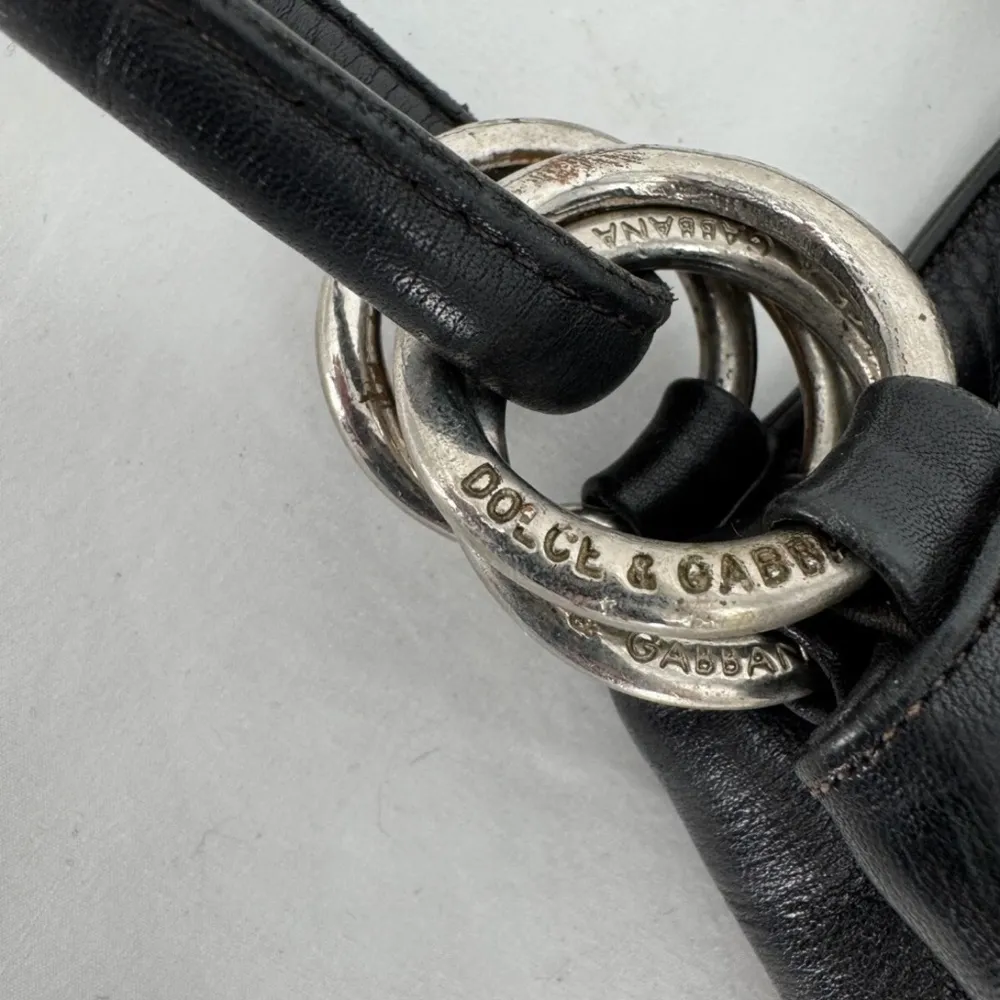 Dolce & Gabbana Black Leather Shoulder Bag - Image 5