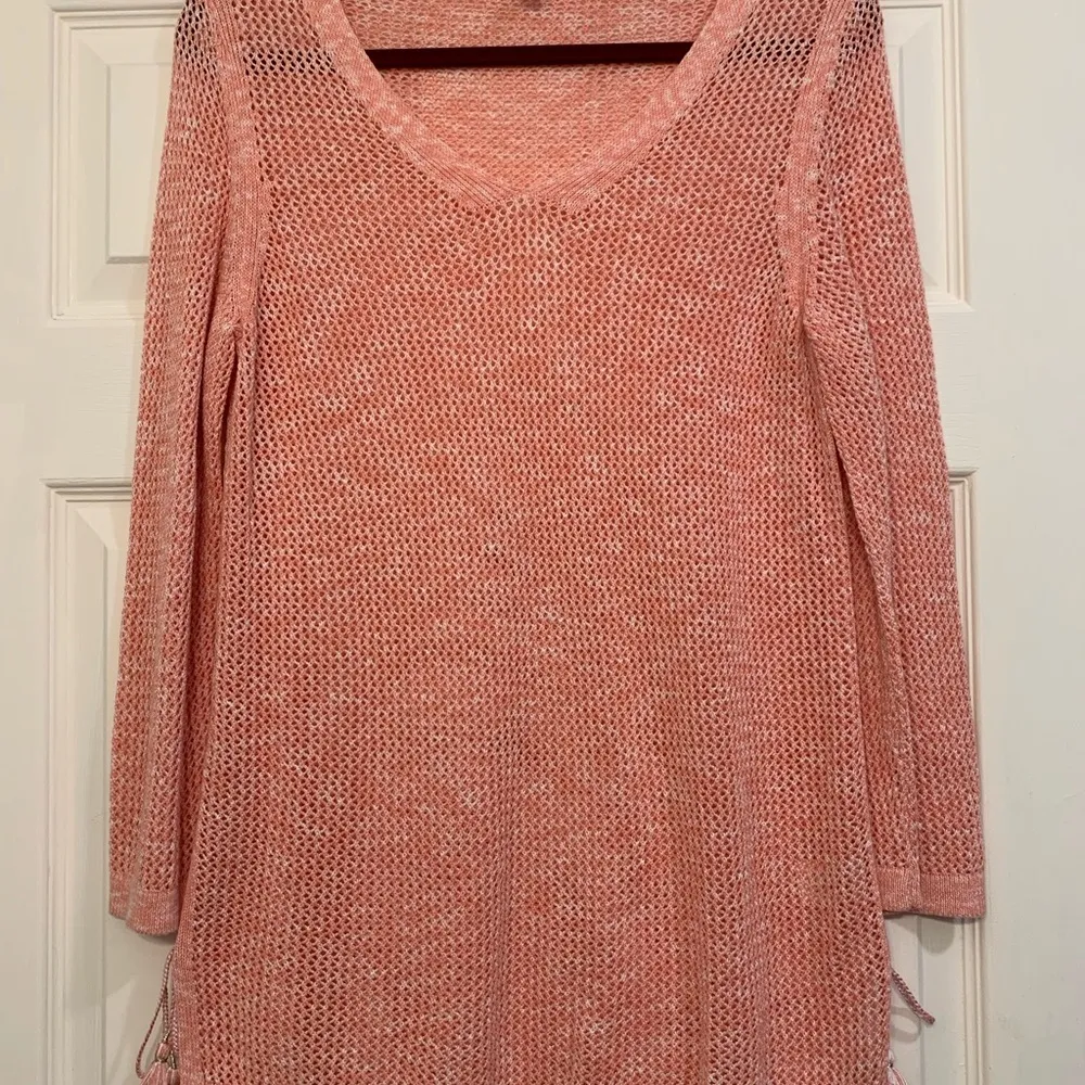 Talbots Pink Tunic Relaxed Fit 3/4 Sleeve - Image 2
