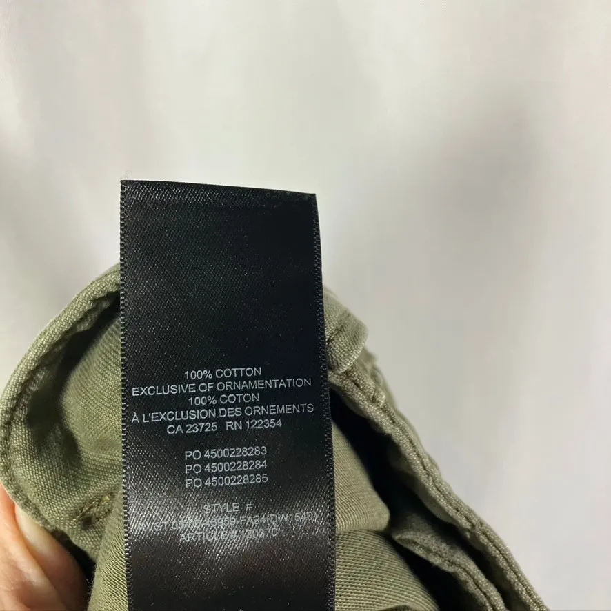 TNA Aritzia Olive Green Utility‎ Pants Women's Size 4 Casual Straight Leg - Image 12