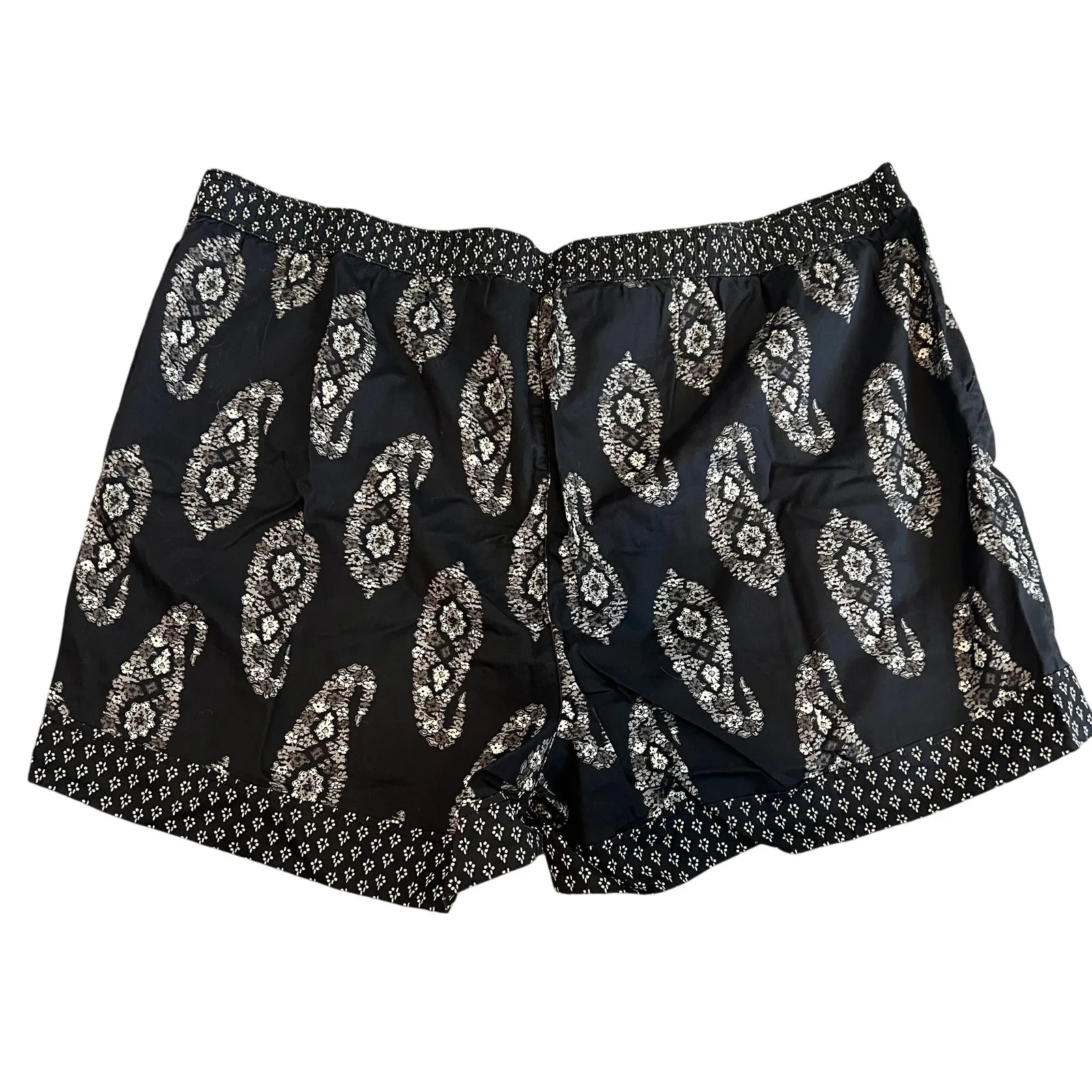 Knox Rose Women's Plus Size Black Paisley High-Rise Shorts - Size 4X - NWT - Image 5
