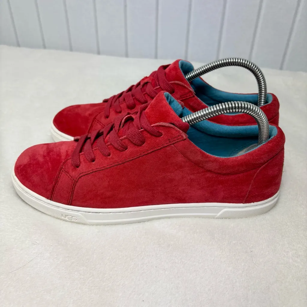 UGG Karine Tango Red (TNGO) Suede Wool‎ Women Sneaker 1015044 Size 9 - Image 3