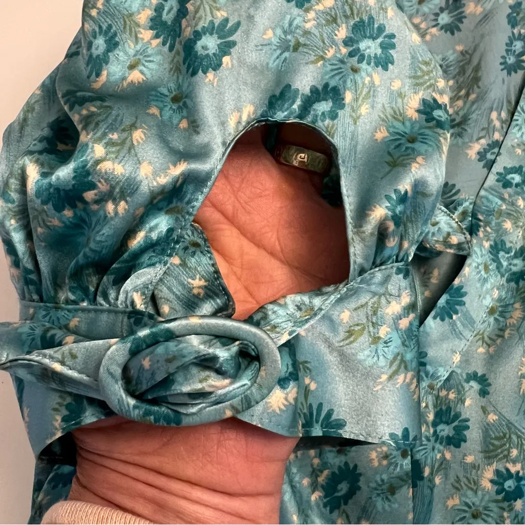 Vintage Betsey Johnson Womens Floral Silk Romper Jumpsuit Size 2 90s Y2K Retro - Image 6