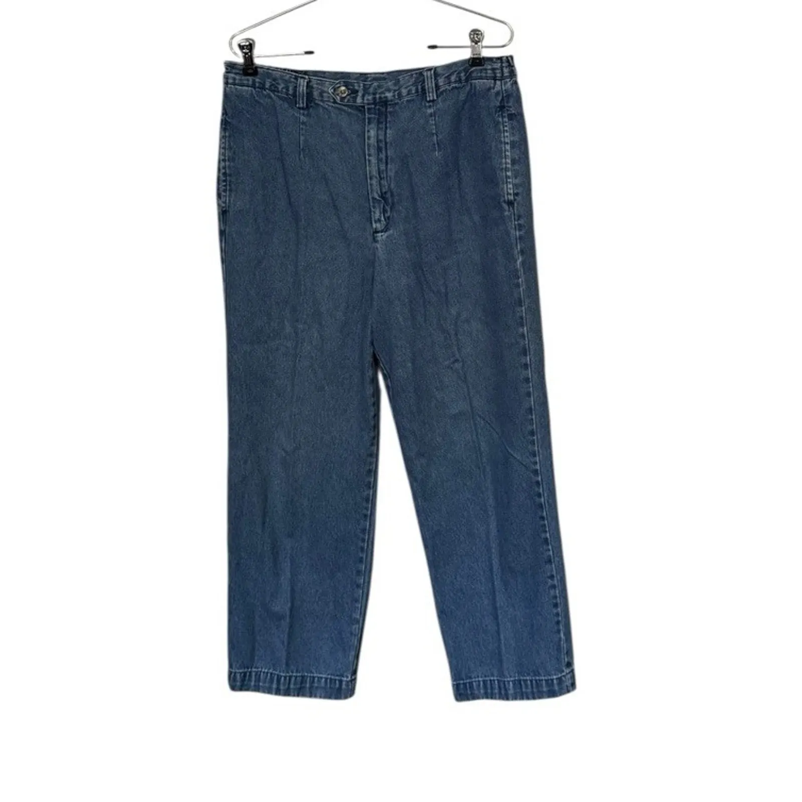 White Stag Denim Jeans Petite 14 Elastic Waist Button Zipper Classic Grannycore - Image 2