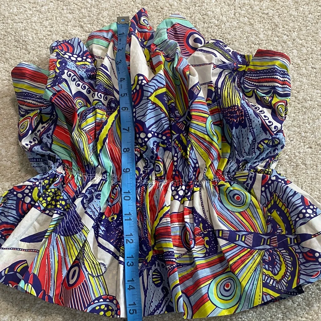 Anthropologie Multicolor Patterned Crop Top - Image 9