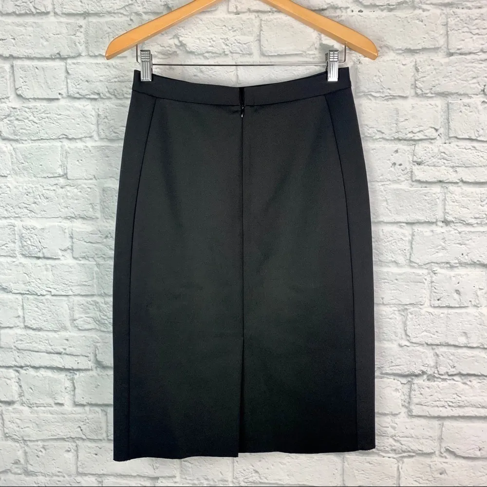 NWT Raoul Eyelet Lace Calf Hair Panelled Slim Midi Skirt 6 Black - Image 8