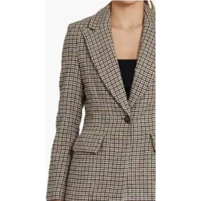 Amanda Uprichard Aldridge Houndstooth Blazer‎ Size Medium - Image 4