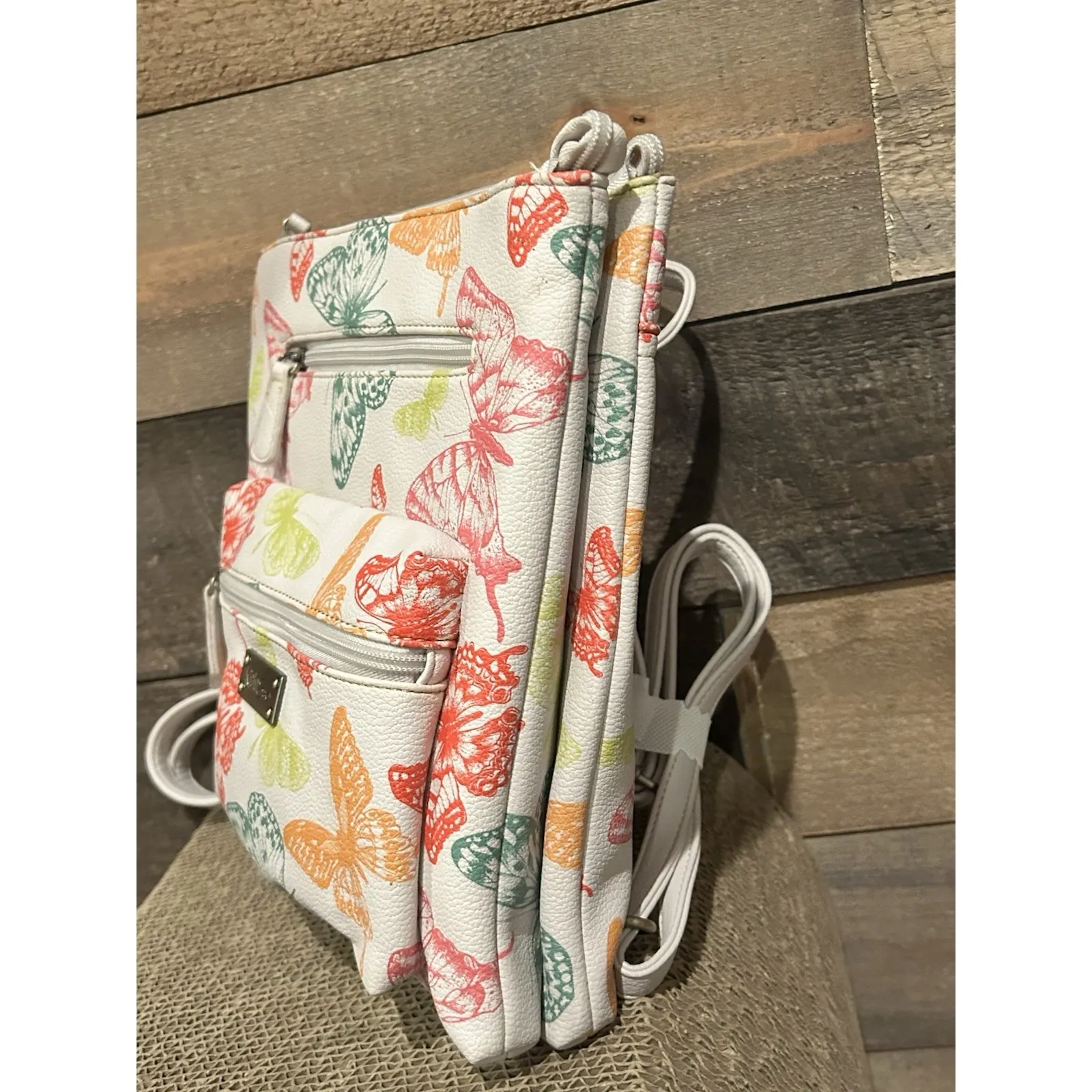 Multi Sac White Butterfly Backpack Medium‎ Backpack NEW - Image 3