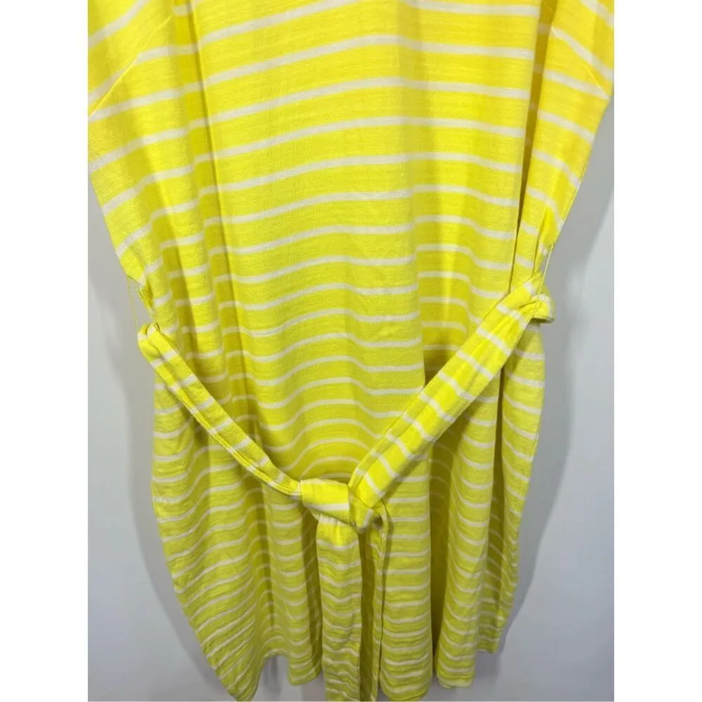 Lane Bryant lemon yellow white striped V Neck dress size 18/20 NWT - Image 2