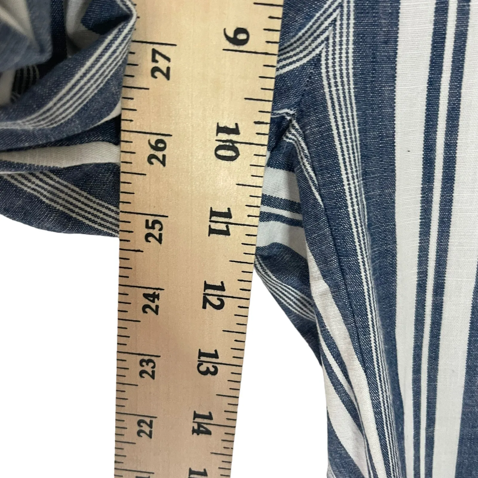 Michael‎ Kors Women's Size 2 Blue White Striped Flair Leg Pants - Image 10