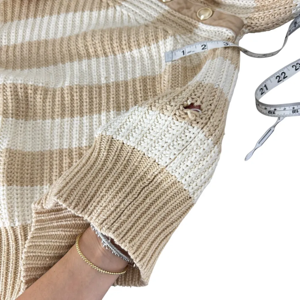 Derek Lam 10 Crosby Button Neck Striped Sweater - Image 7