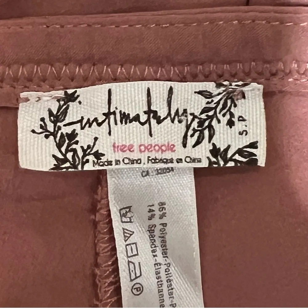 Free People Intimately Solid Scallop Hem High Waist Shorts, Pink, Size SP - Image 9