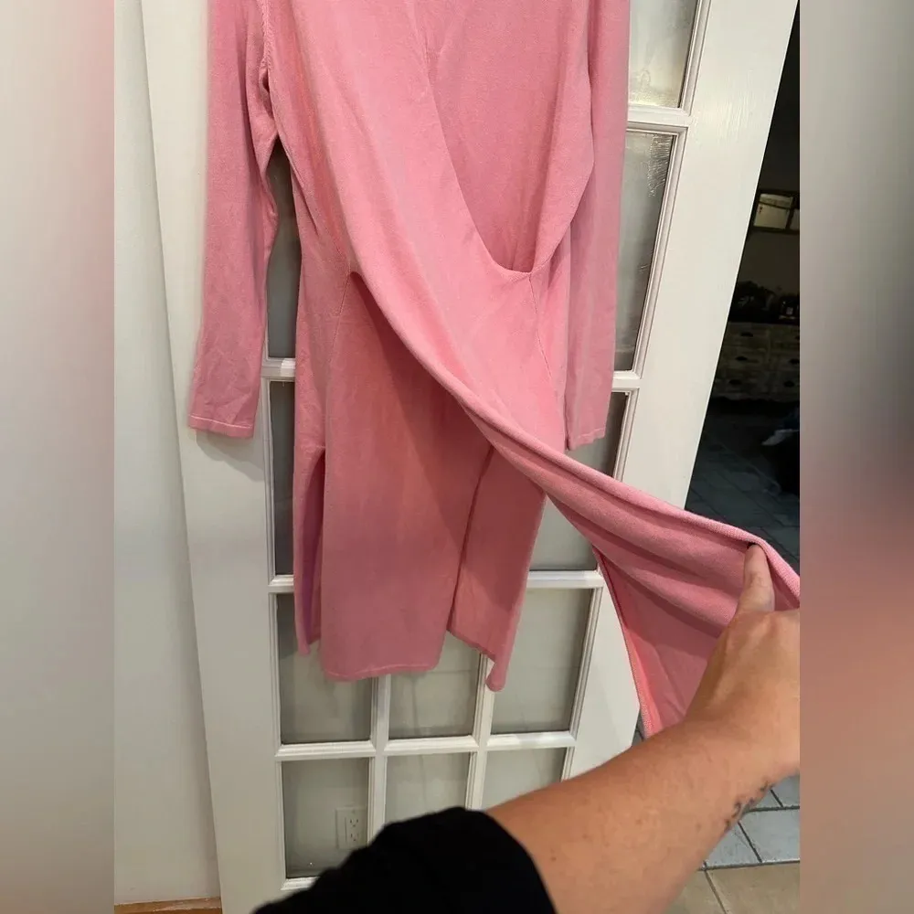 New York & Company Pink Long Sleeve Cut Out Sweater Midi Dress Size M NWT Size M - Image 5