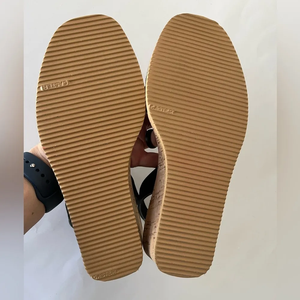 CalaXini simply perfect wedge braided suede sandals made
In Spain 37 US 6.5 Black - Image 11