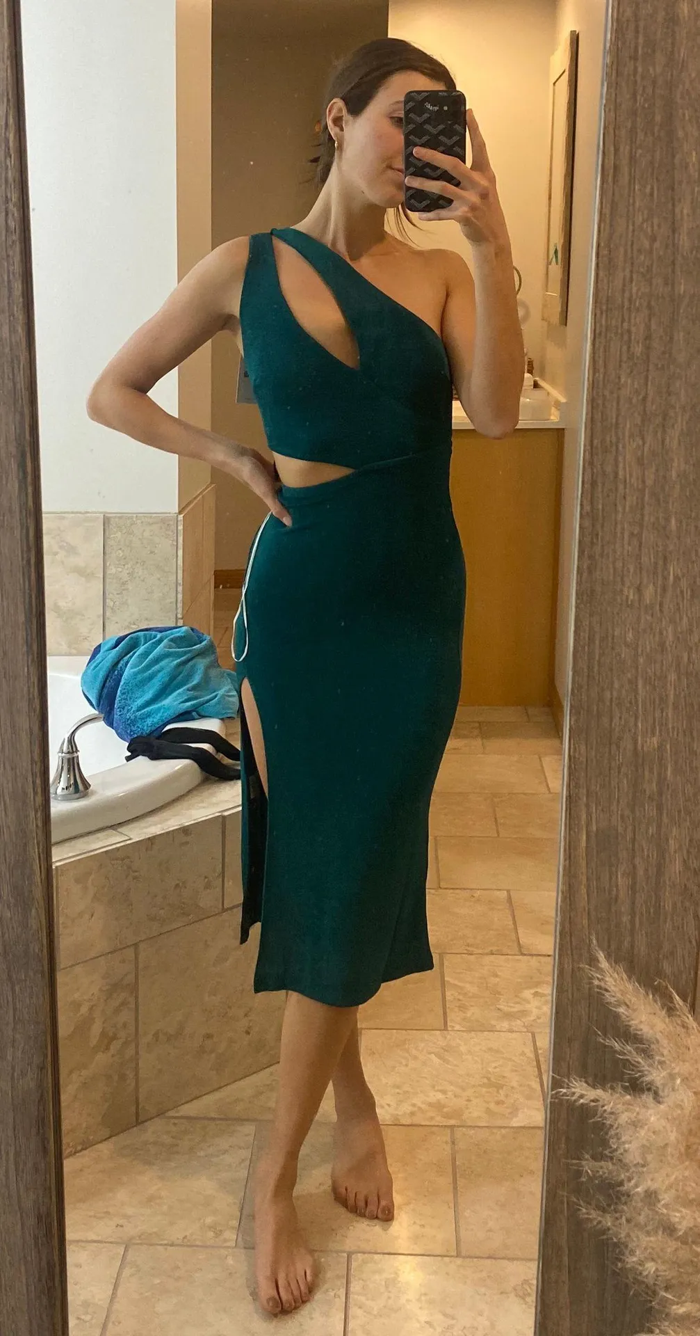 Emerald Green Cutout Midi - Image 3