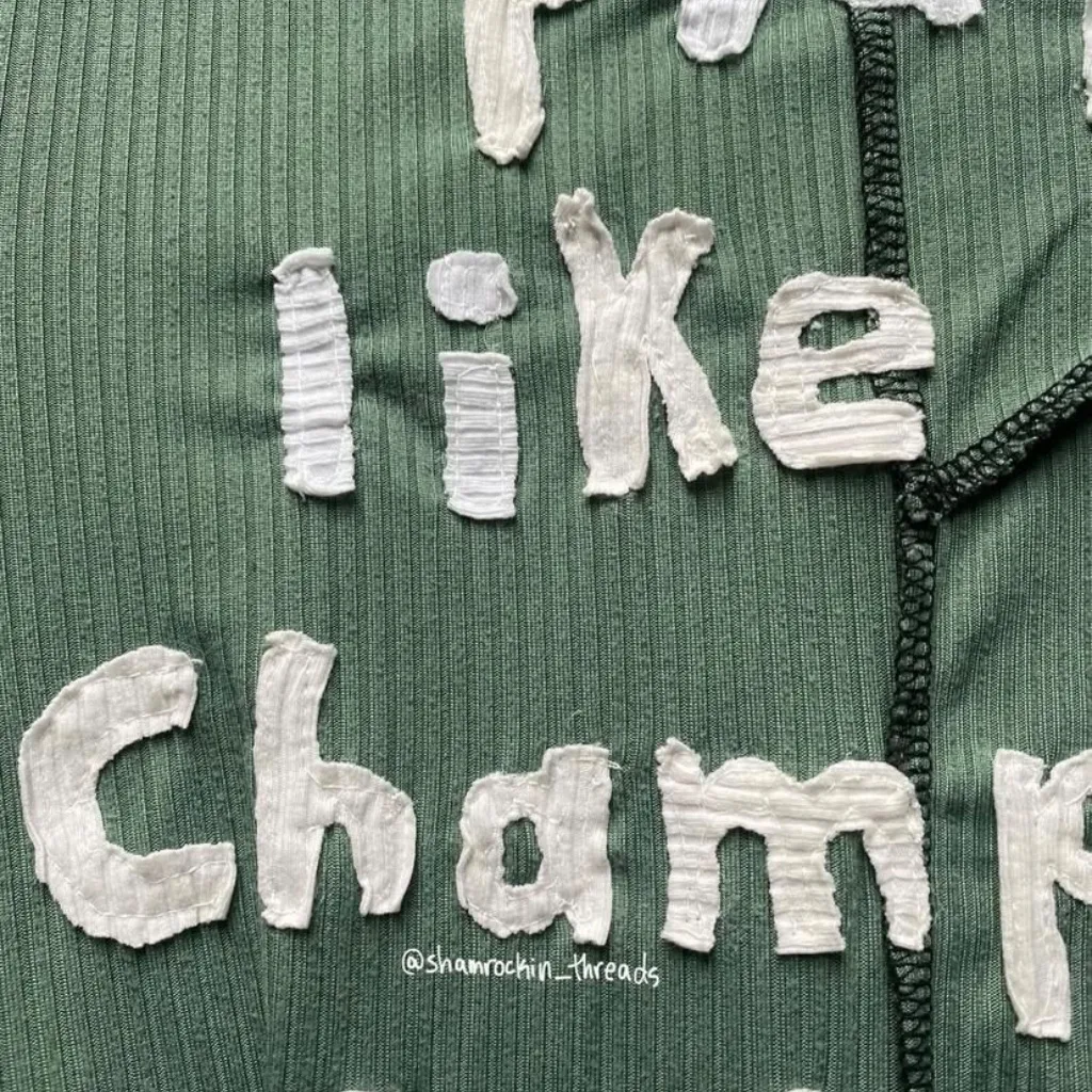 Notre Dame green and white patchwork longsleeve - Image 5