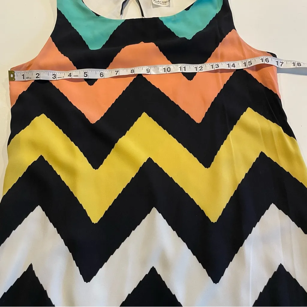 Rachel Kate Sleeveless Dress women’s size small chevron print made in the USA - Image 8
