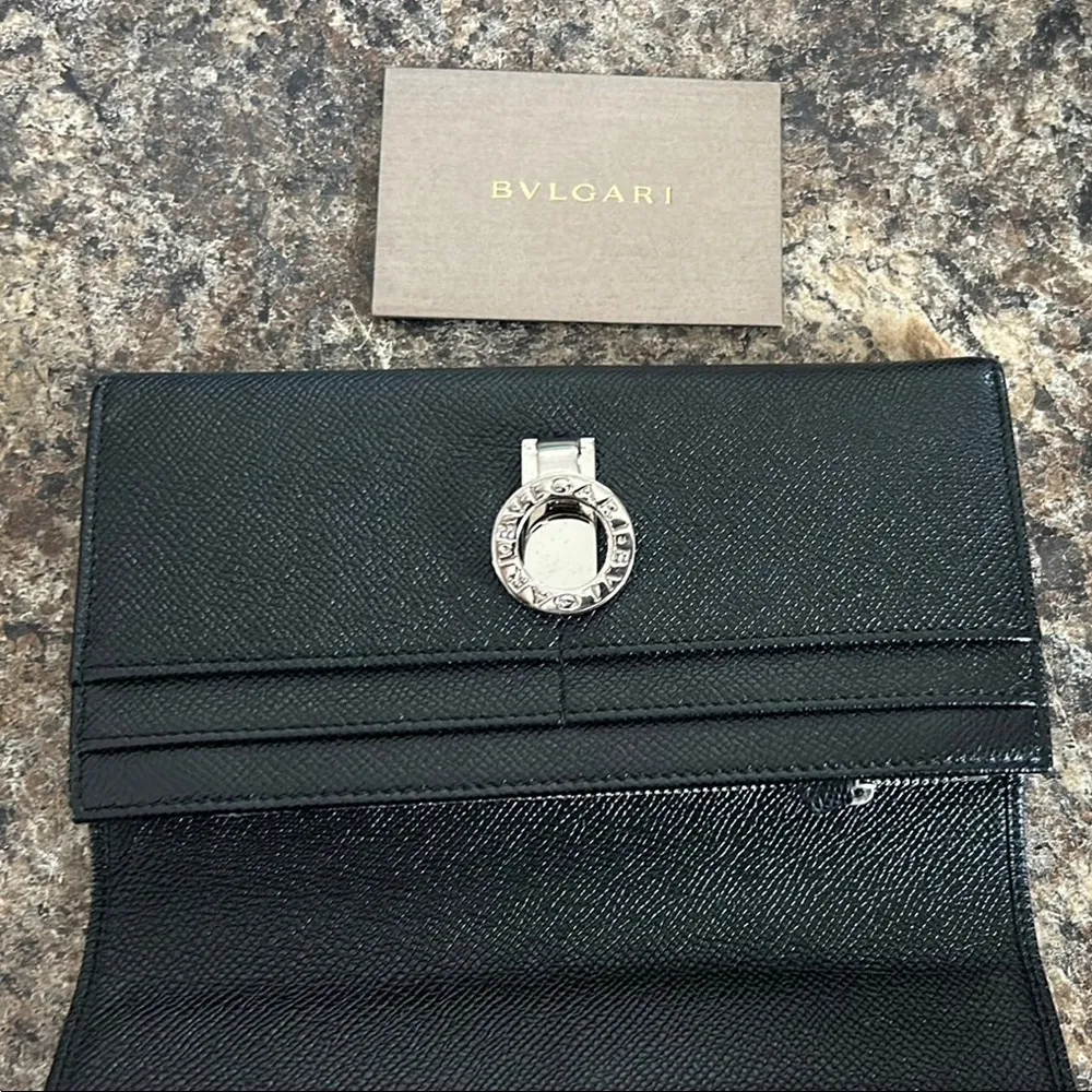 Bvlgari  Black Leather Wallet​ - Image 2