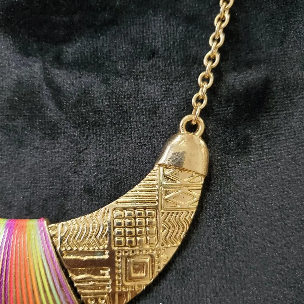 Claires Women Alloy Collar Choker Charm Long Tasse Necklace Jewelry Gold - Image 3