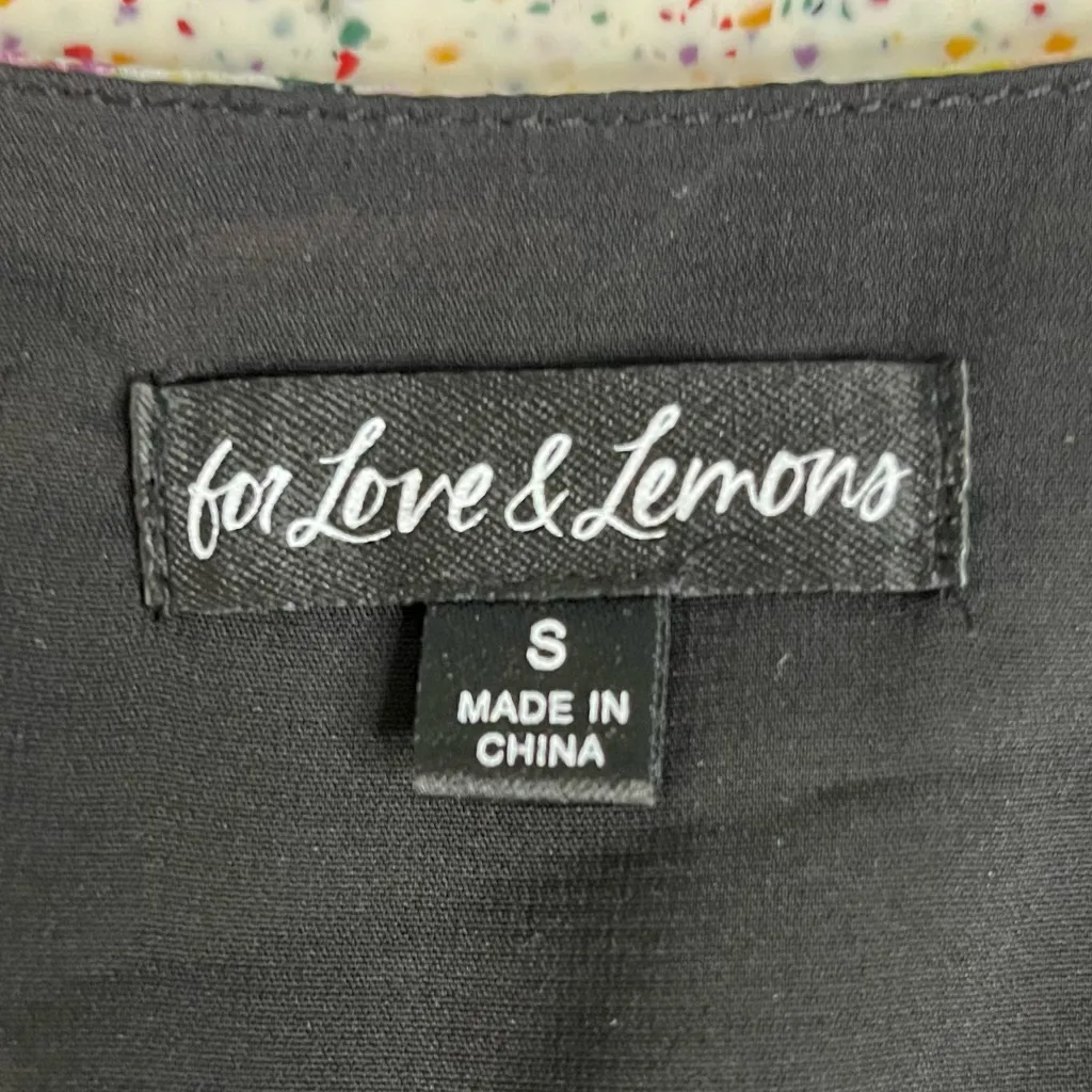 For Love & Lemons June Mushroom Wonderland Bell Sleeve Ruched Mini Dress Size S - Image 5