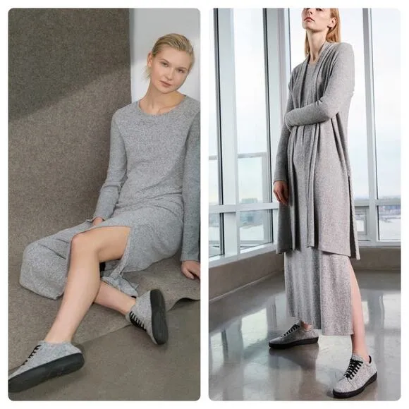 NATORI KNIT SNEAKERS Heather Gray - Image 2