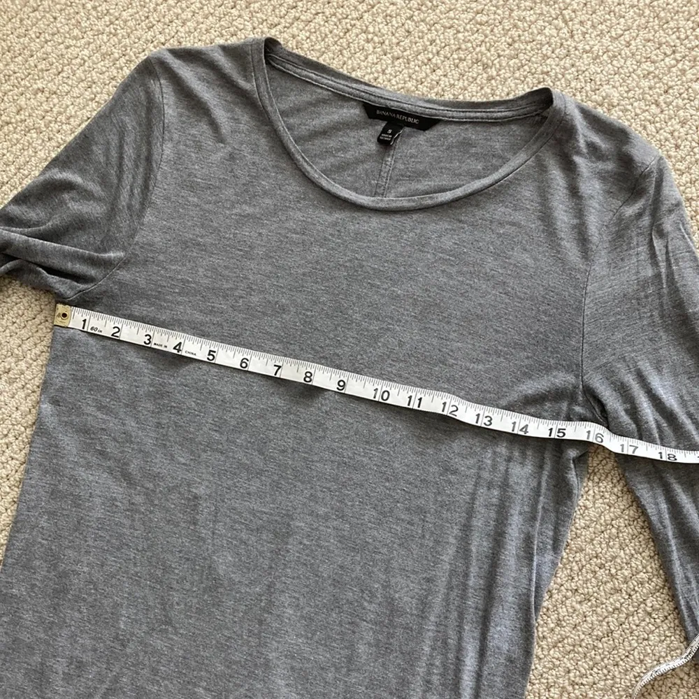 Banana Republic 100% Modal Grey Long Sleeve Shirt Top Blouse Ultra Soft Small - Image 4