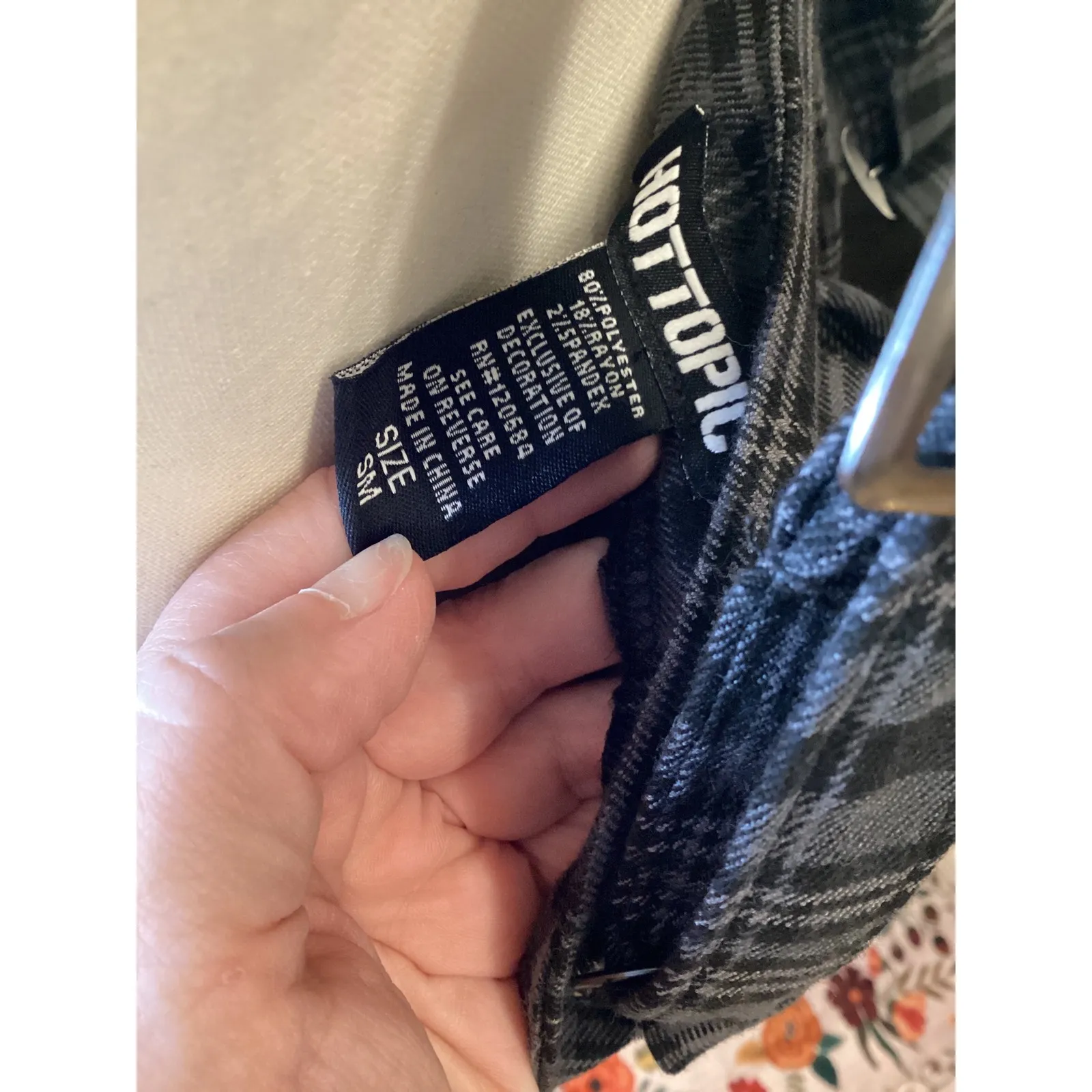 Hot Topic Plaid Jumper Skirt Suspenders Womens Size Small Dark Academia Grunge - Image 4