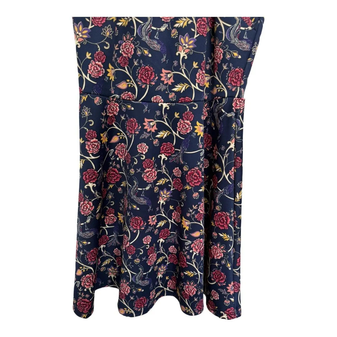 No Boundaries Navy Floral Mini Dress Keyhole Back Size Large Juniors NWT - Image 4