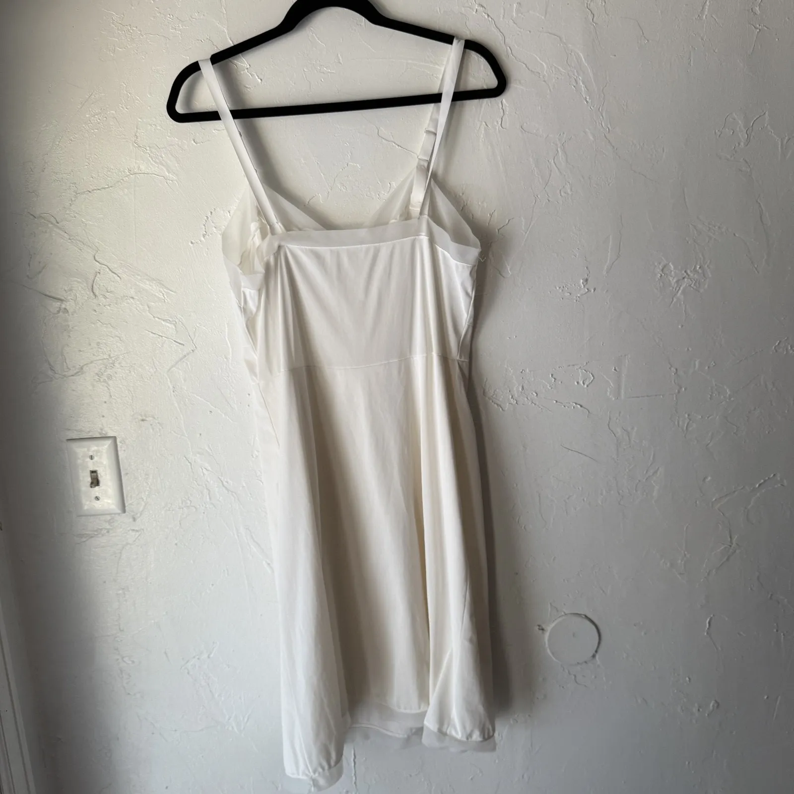 Vintage Vanity Fair Nightgown Swan Large White Slip Dress Lingerie‎ Satin 90s - Image 7
