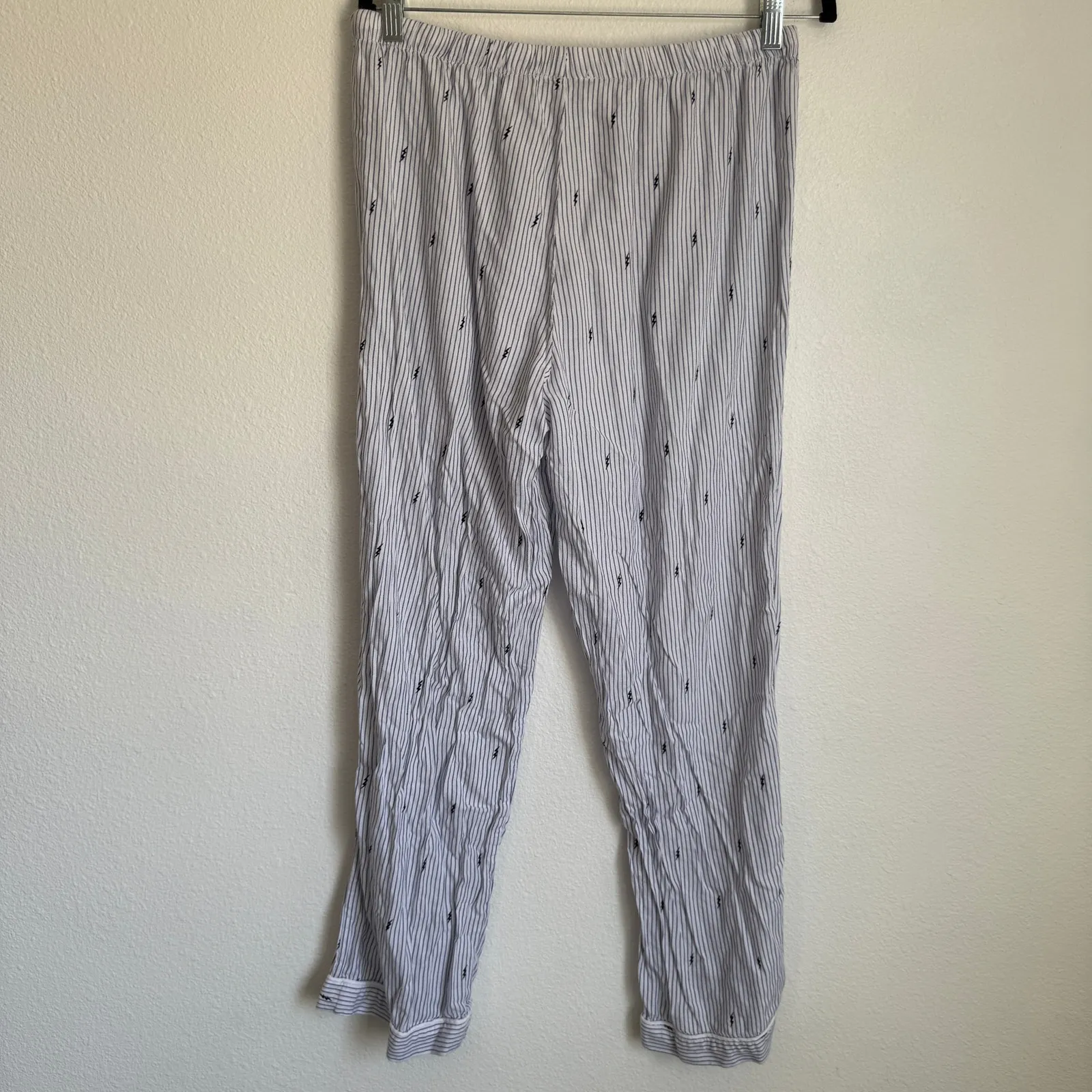 Rails Sz M Clara Pajamas Flocked Lightning Pinstripe PJ Set Matching - Image 8