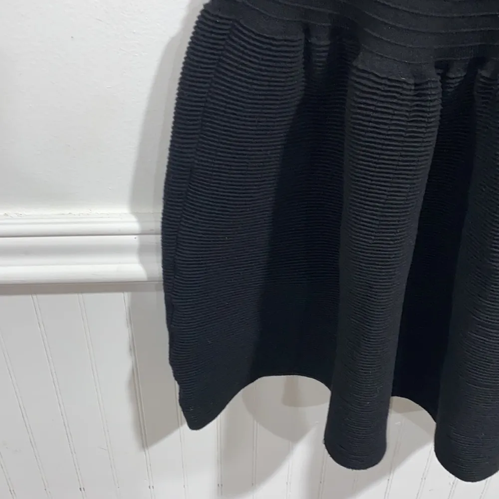 Maje sweater dress black small ribbed perforated - Image 4