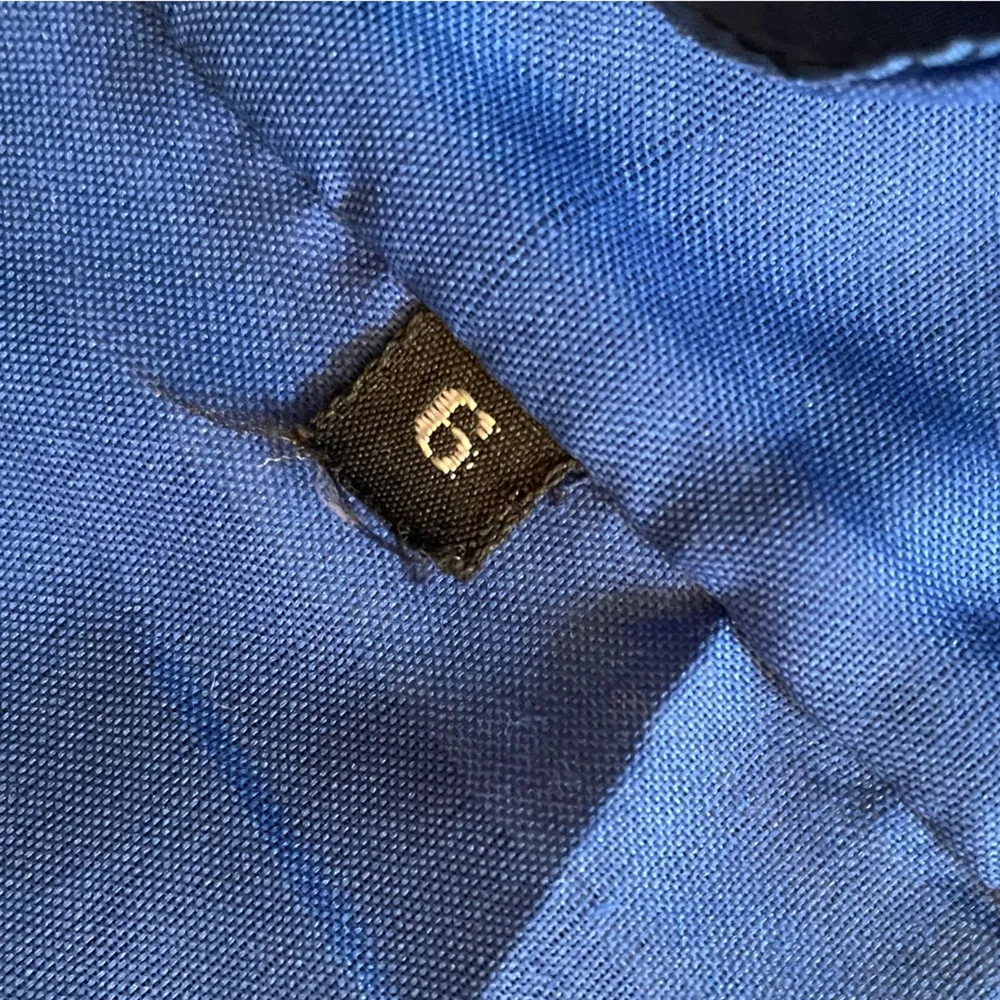 Mona Mode Vintage Blue Leather Western Rodeo Grunge Southwestern Country Vest Size M - Image 8