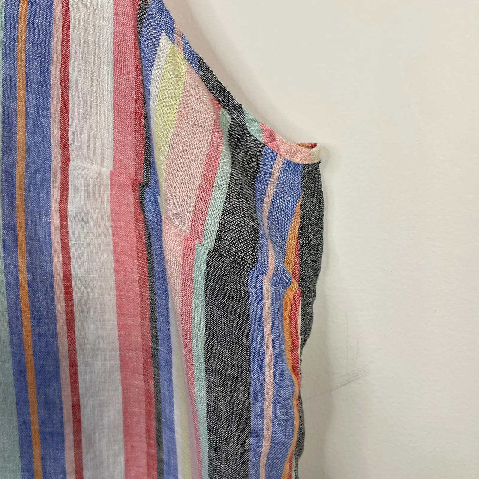 Chicos No-Iron Linen Striped Sleeveless Tunic Top Classic Stripe womens 4 XXL 20 - Image 4