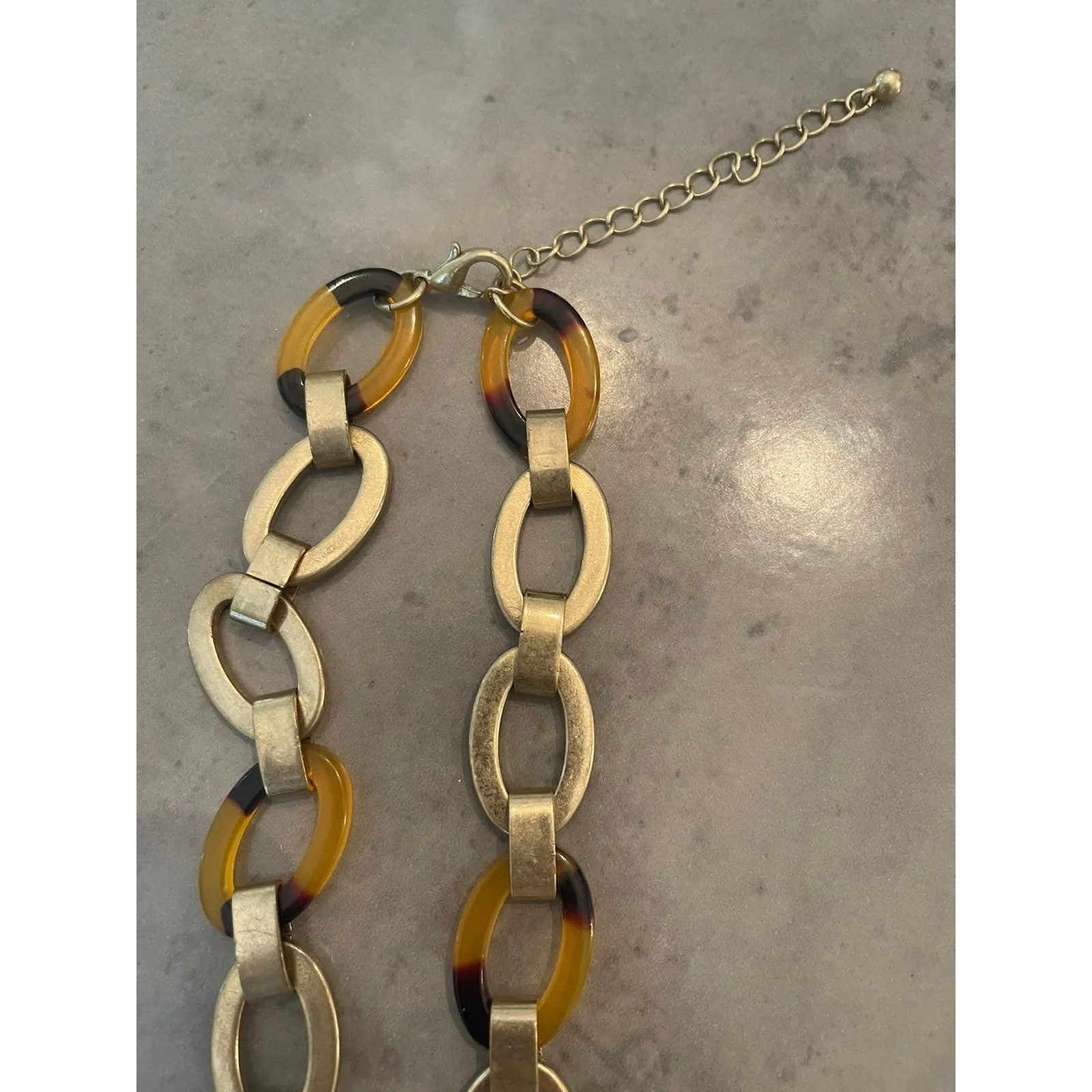 Barbed Wire Necklace and earrings Chain Gold set Yellow - Image 2