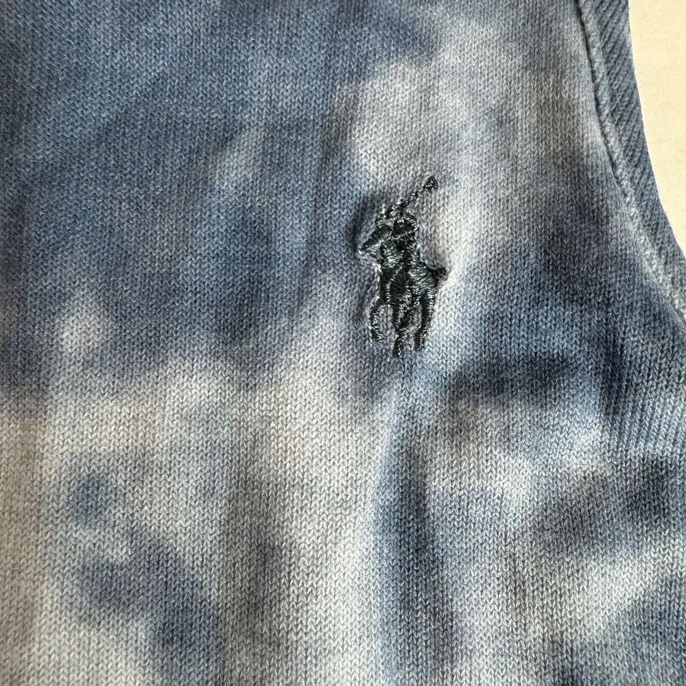 NWOT Polo Ralph Lauren Women's S Blue Tie Dye Sleeveless Lightweight 3" Romper - Image 5